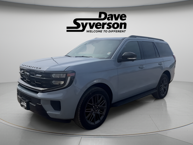 2026 Ford Expedition Platinum in Gray Metallic — front three-quarter view