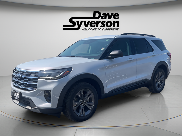 2026 Ford Explorer Active in White Metallic — front three-quarter view