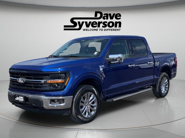 2026 Ford F-150 XLT in Blue Metallic — front three-quarter view