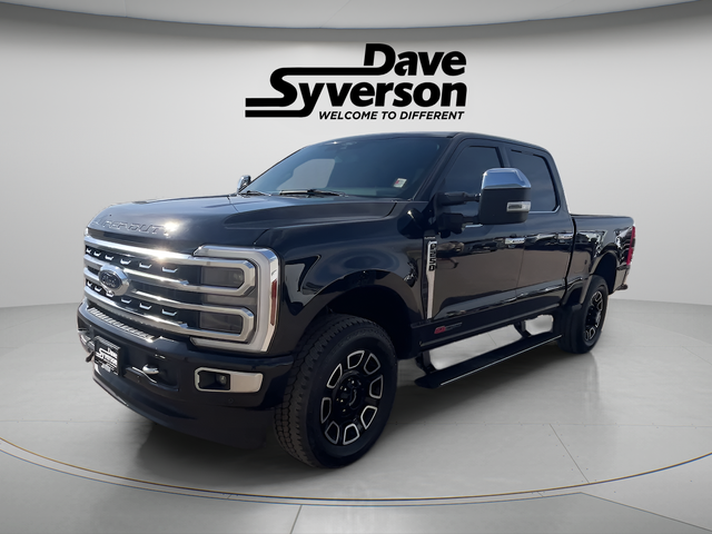 2024 Ford F-250SD Platinum in Black — front three-quarter view
