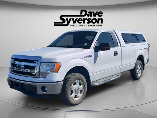 2013 Ford F-150 XLT in Oxford White — front three-quarter view