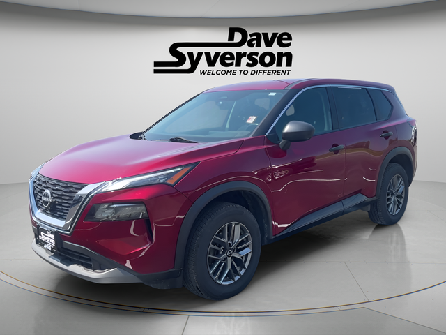 2023 Nissan Rogue S in Scarlet Ember Tintcoat — front three-quarter view